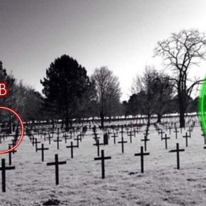 fotografia del cementerio con el supuesto fantasma (análisis)